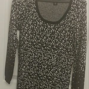 Gray and white women's winter dress